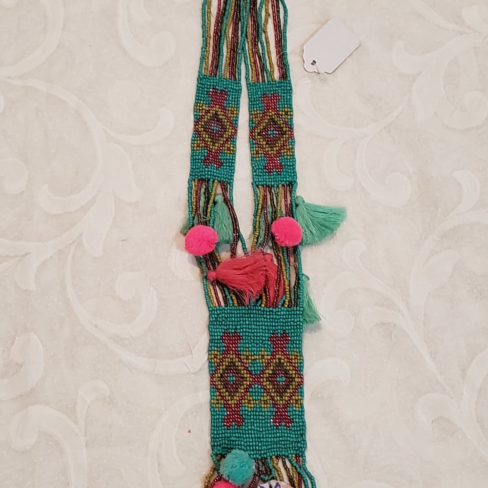 Boho Beaded Necklace, beach jewelry